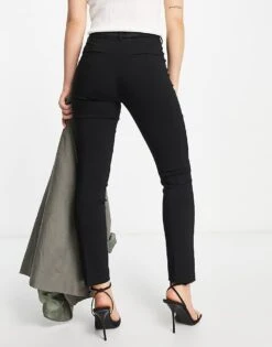 Mango Tailored Slim Leg Trousers In Black For Women -Mango Sales 203821613 4
