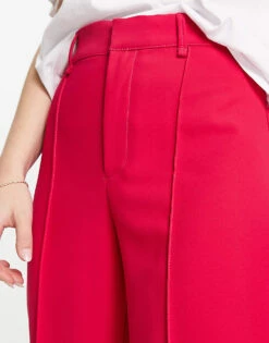 Mango Wide Leg Tailored Trousers In Hot Pink For Women Bright Pink -Mango Sales 203967462 3