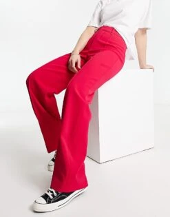 Mango Wide Leg Tailored Trousers In Hot Pink For Women Bright Pink -Mango Sales 203967462 4