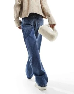 Mango Mid Waist Baggy Jeans With Rips In Medium Blue For Women Mid Blue -Mango Sales 205290557 2