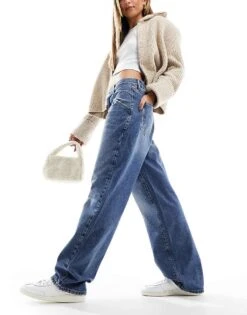 Mango Mid Waist Baggy Jeans With Rips In Medium Blue For Women Mid Blue -Mango Sales 205290557 3