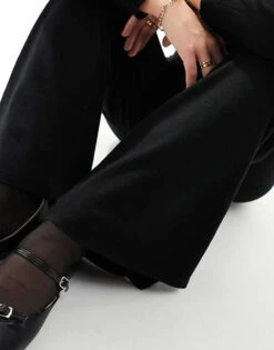 Mango Wide Leg Co-ord Tailored Trouser In Black For Women -Mango Sales 205701406 3