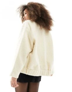 Mango Brushed Bomber In Beige For Women -Mango Sales 205866147 4