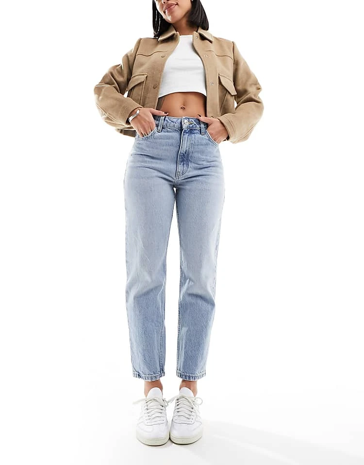 Mango Mom Jeans In Light Blue For Women 6 Mango Mom Jeans In Light Blue For Women - Image 6
