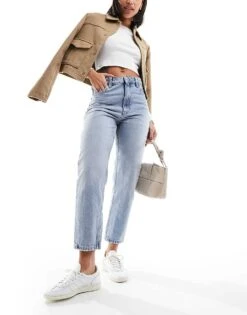 Mango Mom Jeans In Light Blue For Women 9 Mango Mom Jeans In Light Blue For Women -Mango Sales 205866155 4