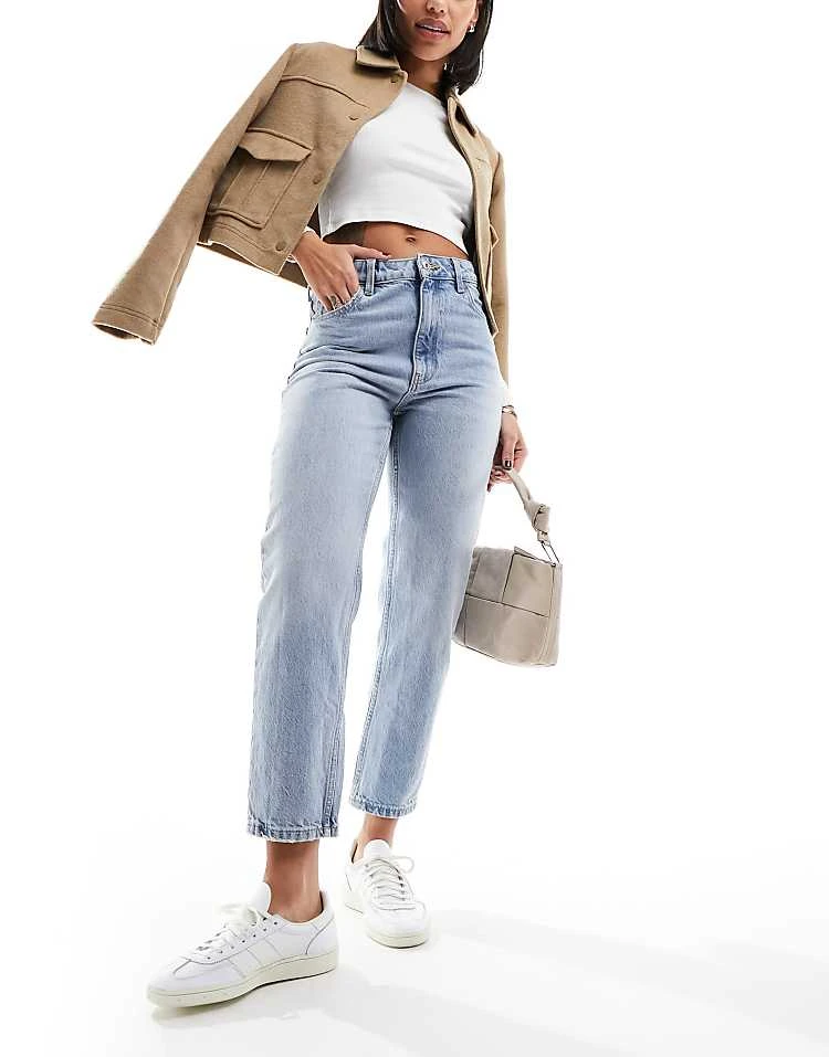 Mango Mom Jeans In Light Blue For Women 4 Mango Mom Jeans In Light Blue For Women - Image 4