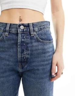 Mango Straight Leg Jeans In Mid Wash Blue For Women Mid Blue 9 Mango Straight Leg Jeans In Mid Wash Blue For Women Mid Blue -Mango Sales 205951953 4