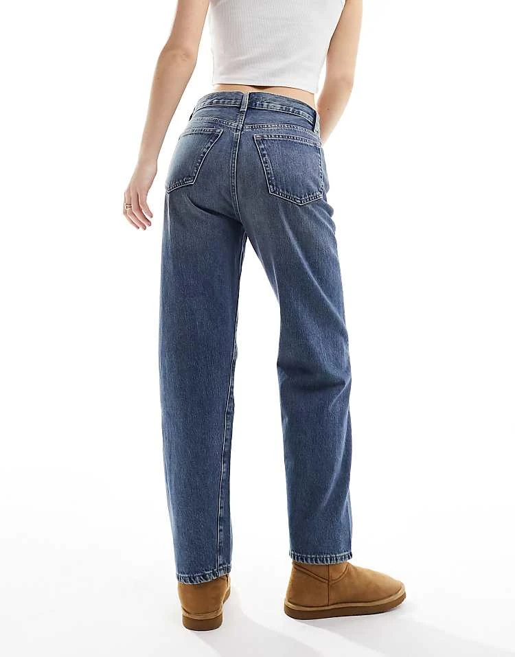 Mango Straight Leg Jeans In Mid Wash Blue For Women Mid Blue 5 Mango Straight Leg Jeans In Mid Wash Blue For Women Mid Blue - Image 5