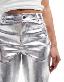 Mango Straight Leg Jeans In Silver For Women -Mango Sales 205951961 4