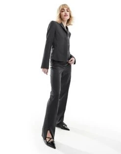 Mango Straight Leg Co-ord Tailored Trouser In Grey For Women -Mango Sales 206067601 1 grey 1