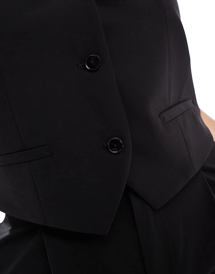 Mango Co-ord Dad Waistcoat In Black For Women 3 Mango Co-ord Dad Waistcoat In Black For Women - Image 3