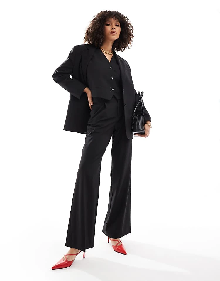 Mango Co-ord Dad Waistcoat In Black For Women 4 Mango Co-ord Dad Waistcoat In Black For Women - Image 4