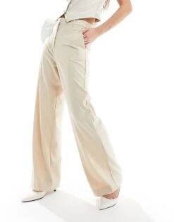 Mango Slouchy Straight Leg Tailored Trouser In Beige For Women -Mango Sales 206108304 1 beige 1