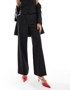 Mango Co-ord Dad Trousers In Black For Women -Mango Sales 206108436 5