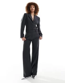 Mango Clean Co-ord Blazer In Petrol For Women -Mango Sales 206108633 3