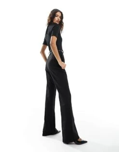 Mango Jersey Top Tailored Jumpsuit In Black For Women -Mango Sales 206108689 2