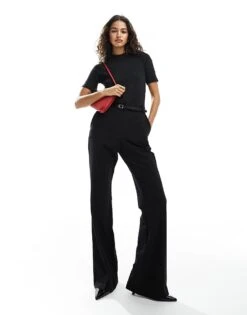 Mango Jersey Top Tailored Jumpsuit In Black For Women -Mango Sales 206108689 4