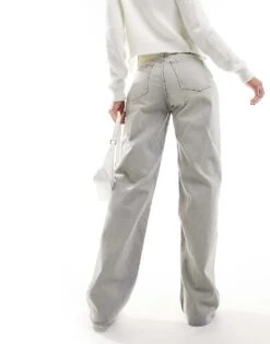 Mango Straight Leg Jeans In Dirty Light Wash Blue For Women Light Blue -Mango Sales 206108710 5