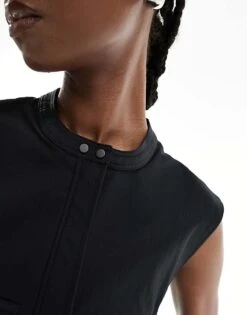 Mango Sleeveless Zip Up Dress In Dark Blue For Women -Mango Sales 206108818 3