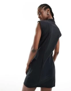 Mango Sleeveless Zip Up Dress In Dark Blue For Women -Mango Sales 206108818 4