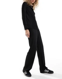 Mango Zig Zag Co-ord Trousers In Black For Women -Mango Sales 206109059 3