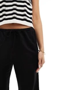 Mango Lightweight Slouchy Trouser In Black For Women -Mango Sales 206319320 4