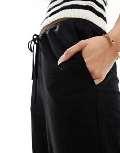 Mango Lightweight Slouchy Trouser In Black For Women -Mango Sales 206319320 5