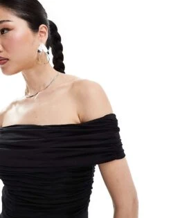 Mango Bardot Jumpsuit In Black For Women -Mango Sales 206319761 4