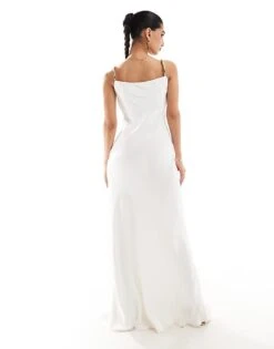 Mango Metal Gold Straps Maxi Dress In White For Women -Mango Sales 206320276 3