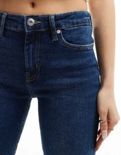 Mango Pedal Pusher Jeans In Mid Blue For Women -Mango Sales 206322166 3