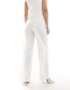 Mango Tailored Straight Leg Co-ord Trousers In White For Women -Mango Sales 206324996 4