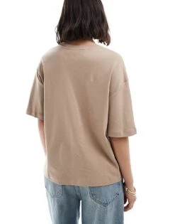 Mango Premium Boxy T-shirt In Light Beige For Women -Mango Sales 206391798 3