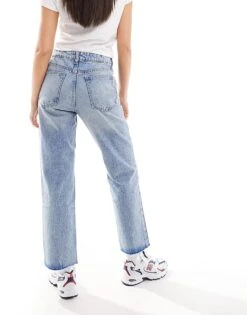 Mango Cropped Kick Flare Jeans In Light Blue For Women -Mango Sales 206391995 4