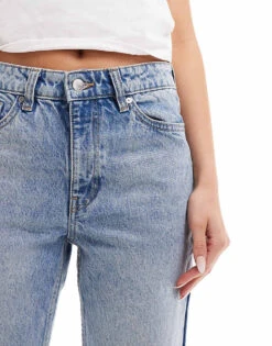 Mango Cropped Kick Flare Jeans In Light Blue For Women -Mango Sales 206391995 5