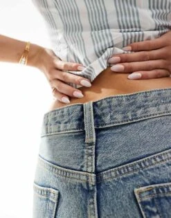 Mango Mid Rise Straight Leg Jeans In Vintage Light Blue For Women -Mango Sales 206392021 4