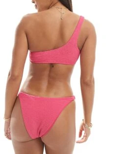 Mango One Shoulder Bikini Top In Pink For Women -Mango Sales 206437538 3