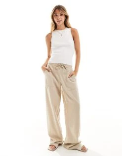 Mango Sleeveless Knitted Racer Vest In White For Women