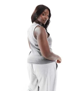 Mango Curve Washed Vest In Charcoal For Women -Mango Sales 206563402 3