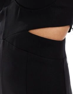 Mango Cut Out Cami Jumpsuit In Black For Women -Mango Sales 206564009 3