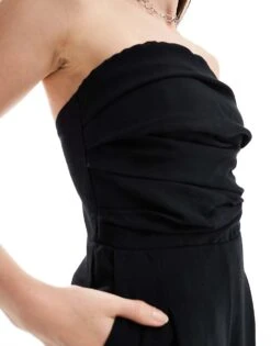 Mango Bandeau Jumpsuit In Black For Women -Mango Sales 206564180 3