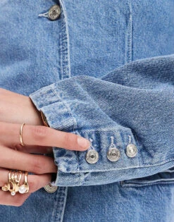 Mango Denim Blazer In Light Blue For Women -Mango Sales 206564533 4