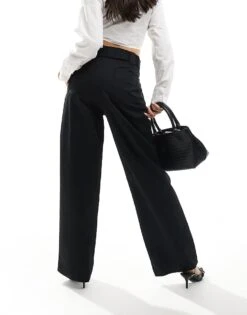 Mango Belted Tailored Trouser In Black For Women -Mango Sales 206566983 3