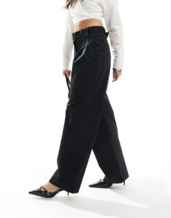 Mango Belted Tailored Trouser In Black For Women -Mango Sales 206566983 5