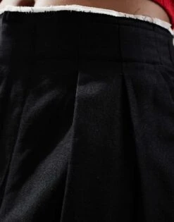 Mango Linen Mix Waistband Trouser In Black For Women -Mango Sales 206567296 3