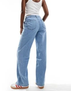 Mango Relaxed Straight Leg Jeans In Light Blue For Women -Mango Sales 206568647 5