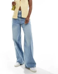 Mango Oversized Straight Leg Jeans In Light Blue For Women -Mango Sales 206569375 3