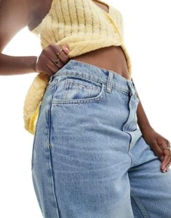 Mango Oversized Straight Leg Jeans In Light Blue For Women -Mango Sales 206569375 5