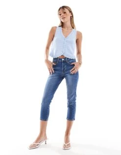 Mango Knitted Waistcoat In Light Blue For Women -Mango Sales 206594763 4