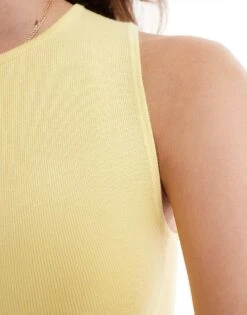 Mango High Neck Vest In Yellow For Women -Mango Sales 206658259 2