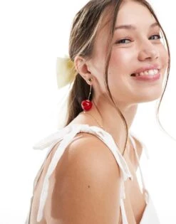 Mango Tie Shoulder Embroidered Cami In White For Women -Mango Sales 206658419 4